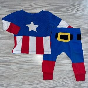 Marvel Captain America Pajama Set 9–12M Baby 2-Piece